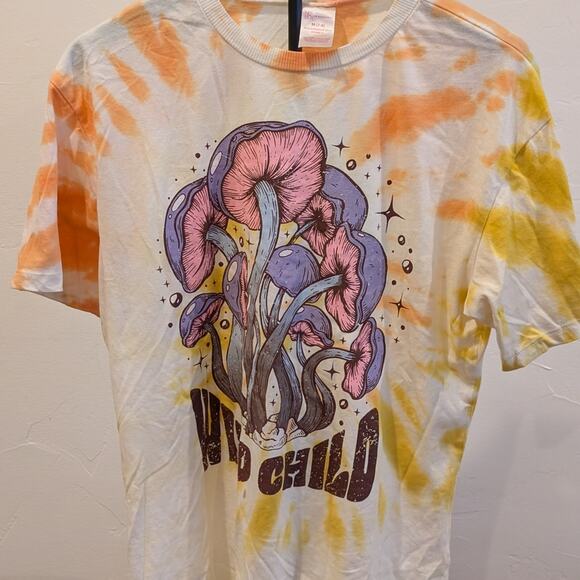 No Boundaries Tops - No Boundaries Orange and Yellow Tie-Dye Kids Tee